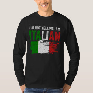 Camiseta Bandeira da Itália Raízes Italianas Humor Não Esto