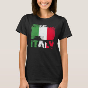 Camiseta Bandeira da Itália Vintage Envelhecida Italia Grun