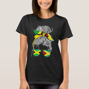 Camiseta Bandeira da Jamaica Mulheres Crescidas da Guiana M