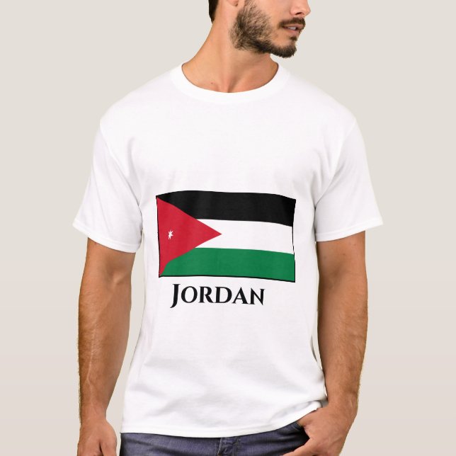 Camiseta Bandeira da Jordânia (Frente)
