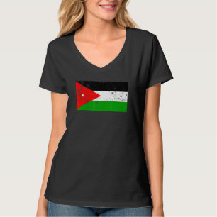 Camiseta Bandeira Da Jordânia