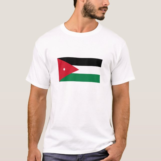 Camiseta Bandeira da Jordânia (Frente)