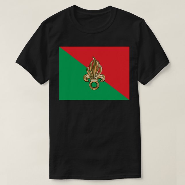 Camiseta Bandeira da Legião Estrangeira Francesa (Frente do Design)