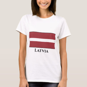 Camiseta Bandeira da Letónia