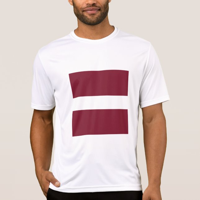 Camiseta Bandeira da Letónia (Frente)