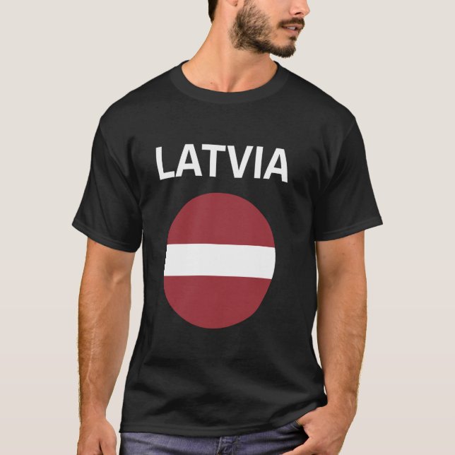 Camiseta Bandeira da Letônia Moderna (Frente)