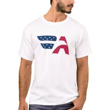 Bandeira da Letra A da Águia Americana Patriótica