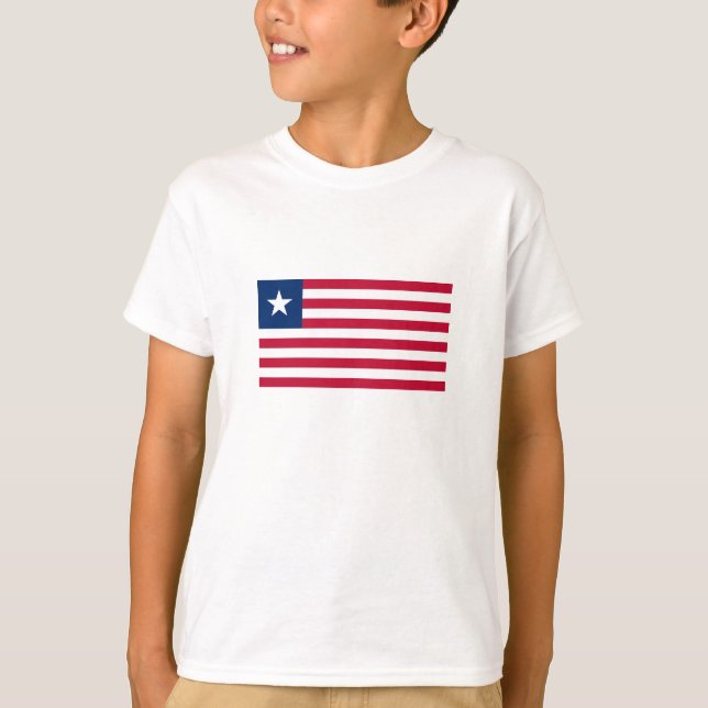Camiseta Bandeira da Libéria (Frente)