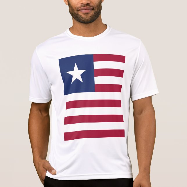 Camiseta Bandeira da Libéria (Frente)