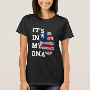 Camiseta Bandeira da Libéria Está no meu DNA Raízes liberia