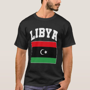 Camiseta Bandeira da Líbia Souvenir Diáspora da Líbia Norte