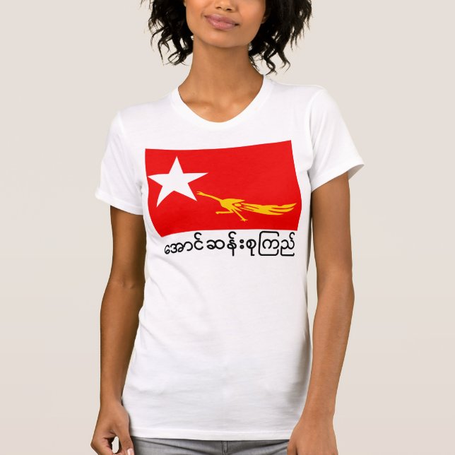 Camiseta bandeira da liga nacional para a democracia (Frente)