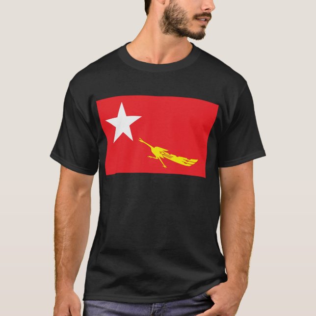 Camiseta Bandeira da liga nacional para a democracia (Frente)