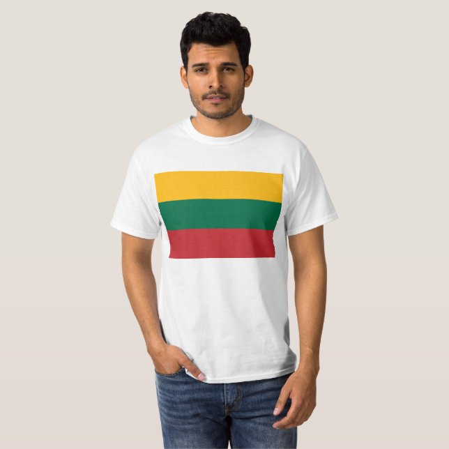 Camiseta Bandeira da Lituânia (Frente Completa)