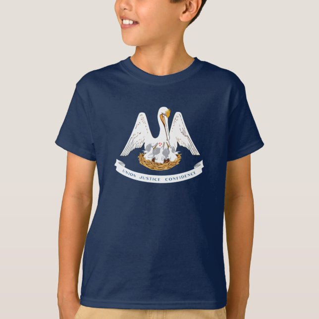 Camiseta bandeira da Louisiana (Frente)