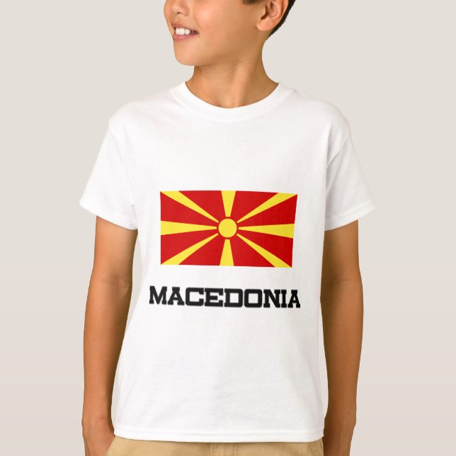 Camiseta Bandeira da Macedônia (Frente)