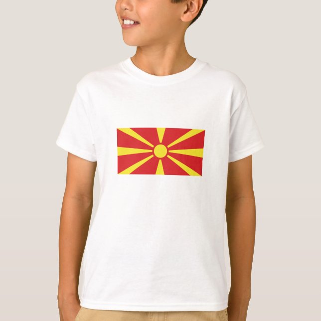 Camiseta Bandeira da Macedônia do Norte (Frente)