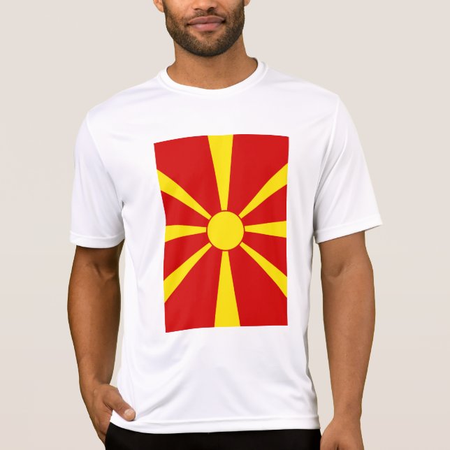 Camiseta Bandeira da Macedônia do Norte (Frente)