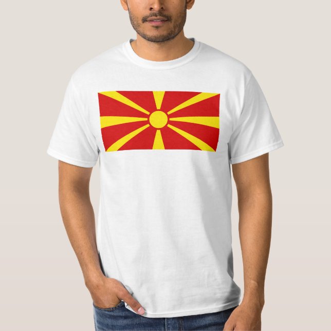 Camiseta Bandeira da Macedônia do Norte (Frente)