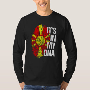 Camiseta Bandeira da Macedônia do Norte Lar Coração Raízes