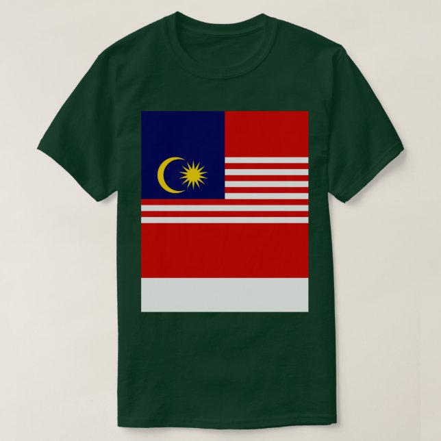 Camiseta Bandeira da Malásia (Frente do Design)