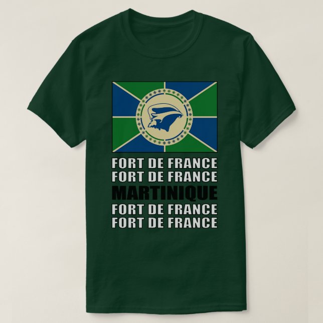 Camiseta Bandeira da Martinica (Frente do Design)