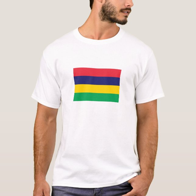 Camiseta Bandeira da Maurícia (Frente)