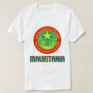 Camiseta Bandeira da Mauritânia e Casaco de Armas Patriótic