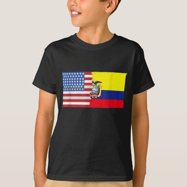 Camiseta Bandeira da meia-América do Equador (Frente)
