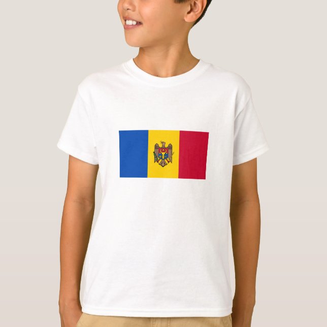 Camiseta Bandeira da Moldávia (Frente)