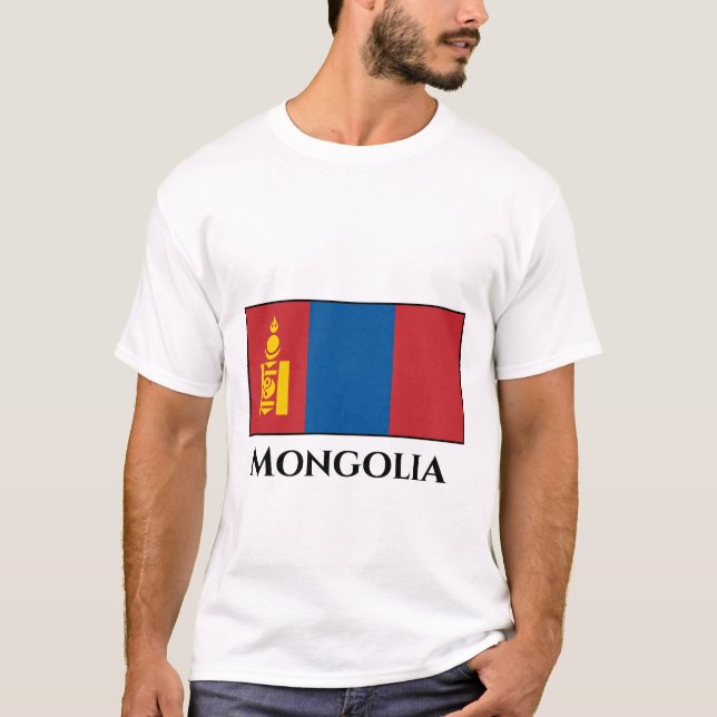 Camiseta Bandeira da Mongólia (Frente)