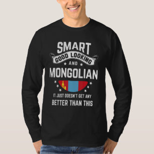 Camiseta Bandeira da Mongólia Orgulho Nativo Mongólia Raíz