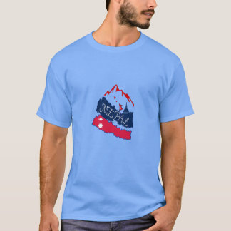 Camiseta Bandeira da montanha do Nepal