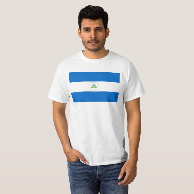 Camiseta Bandeira da Nicarágua (Frente Completa)