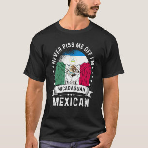 Camiseta Bandeira da Nicarágua México cresceu orgulho cidad