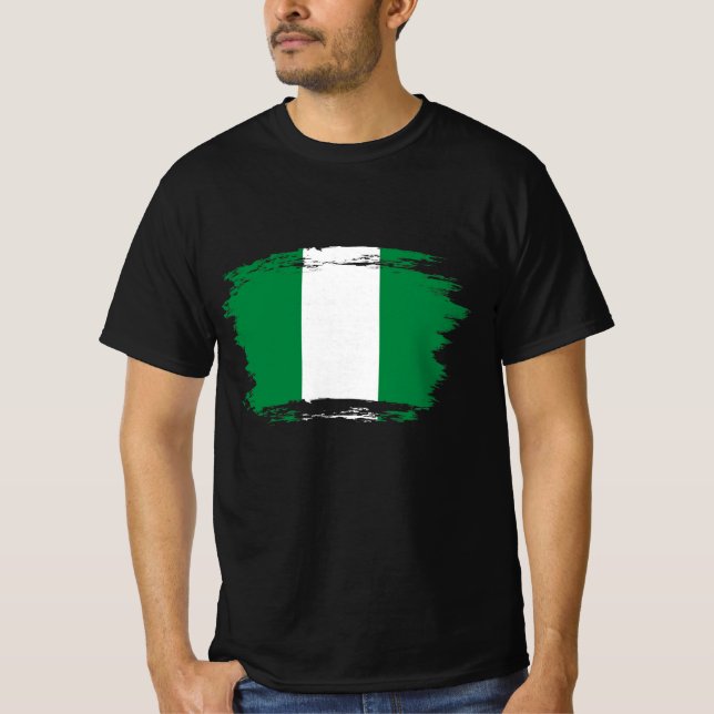 Camiseta Bandeira da Nigéria (Frente)