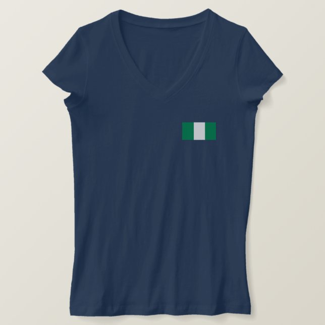 Camiseta Bandeira da Nigéria (Frente do Design)