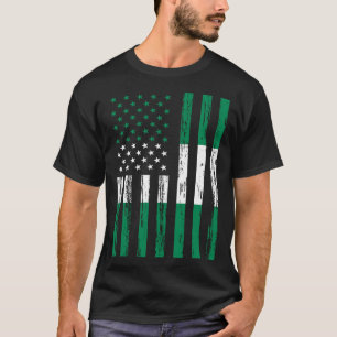 Camiseta Bandeira da Nigéria América EUA Está no meu DNA p
