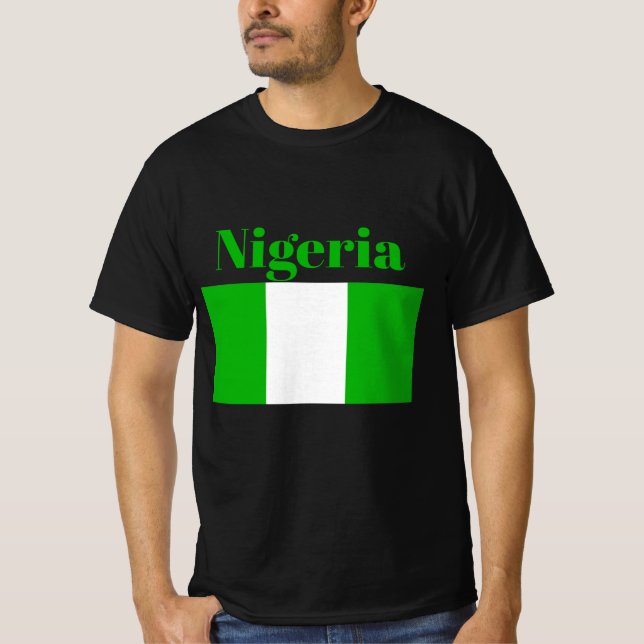 Camiseta Bandeira da Nigéria T-Shirt (Frente)