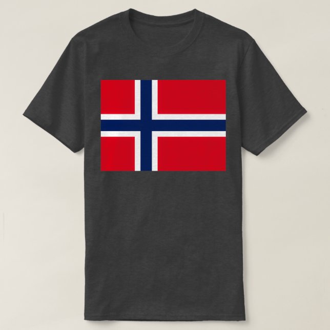 Camiseta Bandeira da Noruega (Frente do Design)