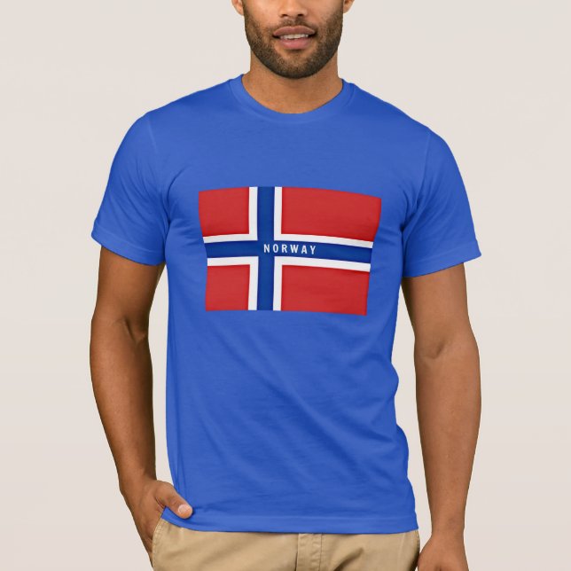 Camiseta Bandeira da Noruega (Frente)