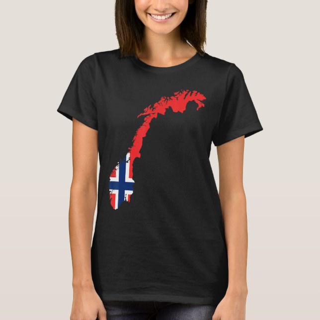 Camiseta Bandeira da Noruega (Frente)