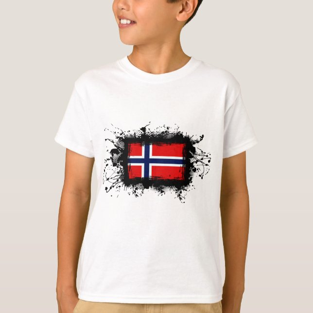 Camiseta Bandeira da Noruega (Frente)