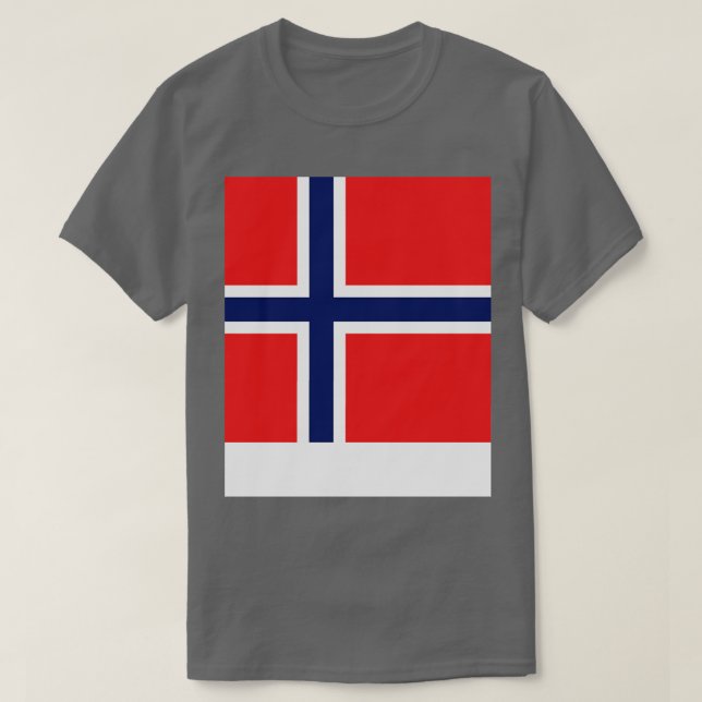 Camiseta Bandeira da Noruega (Frente do Design)