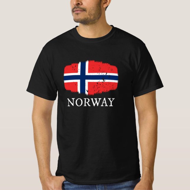 Camiseta Bandeira da Noruega (Frente)