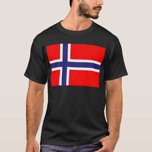 Camiseta Bandeira da Noruega (Frente)