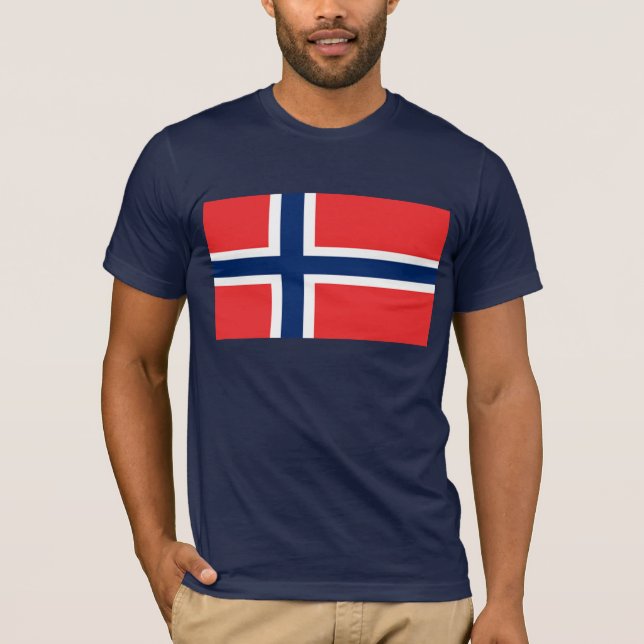 Camiseta Bandeira da Noruega (Frente)