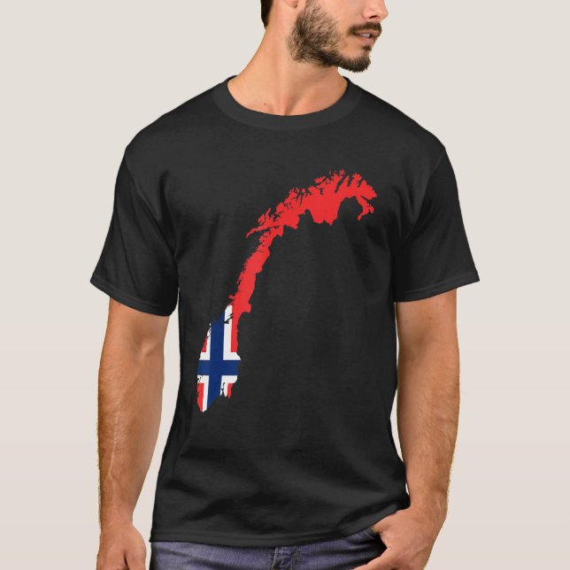 Camiseta Bandeira da Noruega (Frente)