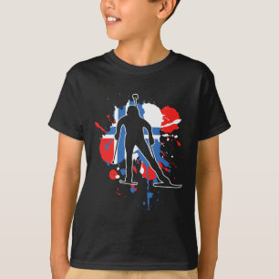 Camiseta Bandeira da Noruega Biathlonista - Norueguês Biath