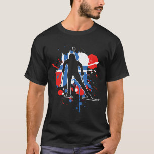Camiseta Bandeira da Noruega Biathlonista - Norueguês Biath